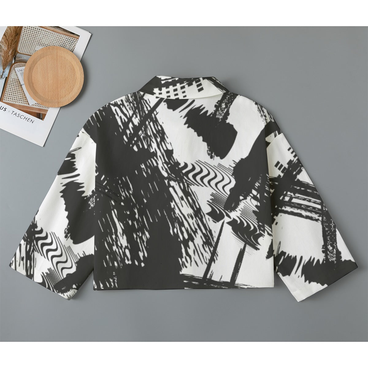 All-Over Print Women's Cropped Jacket | 245GSM Cotton