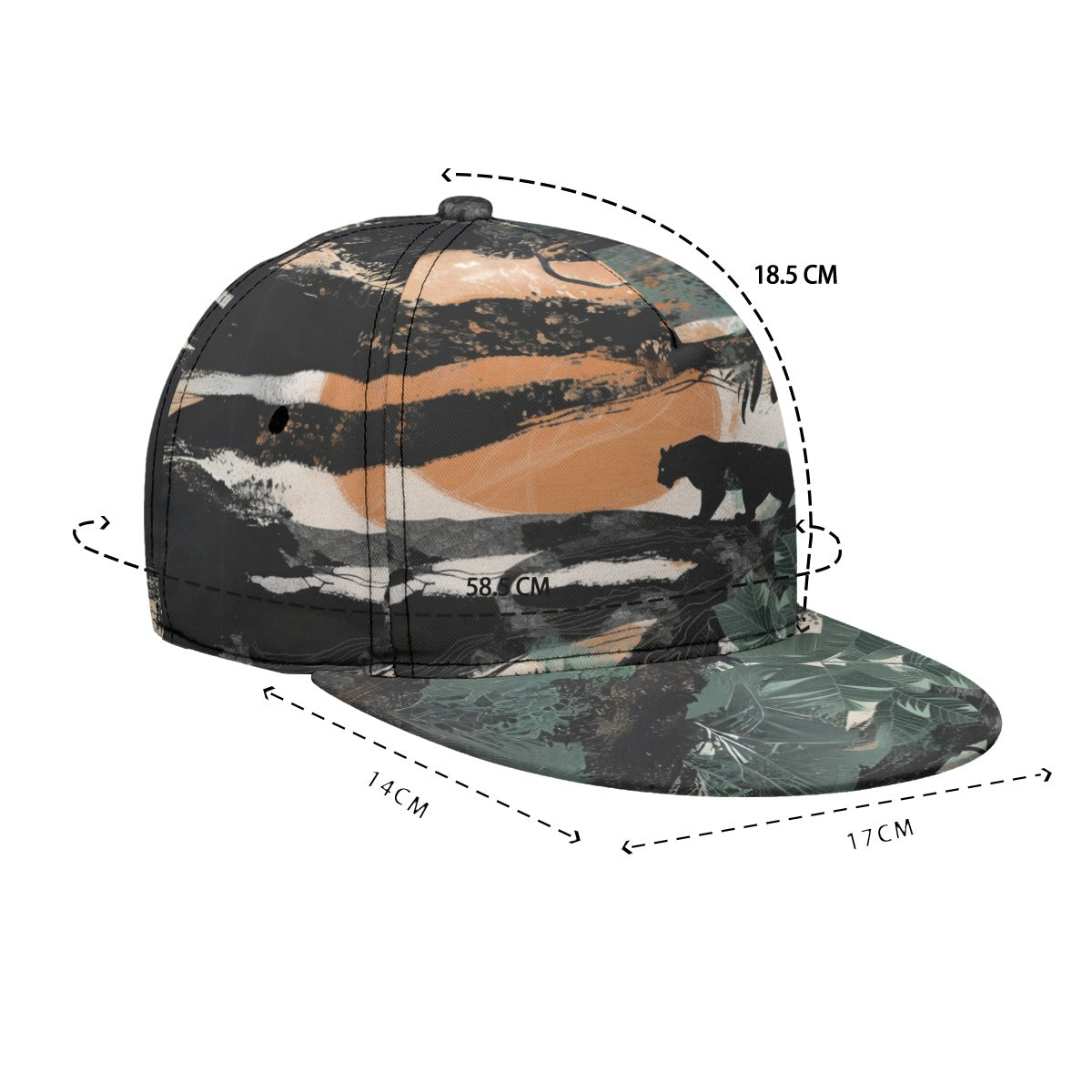 All-Over Print Flat-Brim Baseball Cap With Box