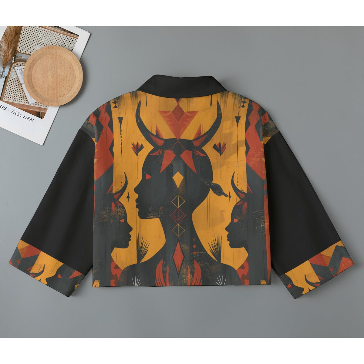 All-Over Print Women's Cropped Jacket | 245GSM Cotton