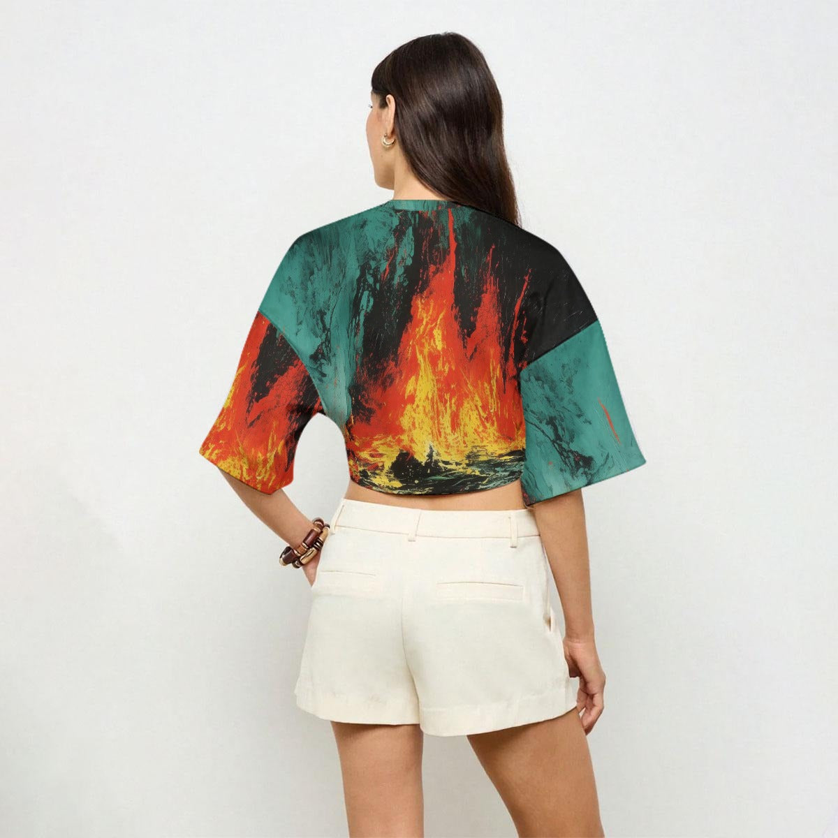 All-Over PrintWomen’s Casual Crop Top