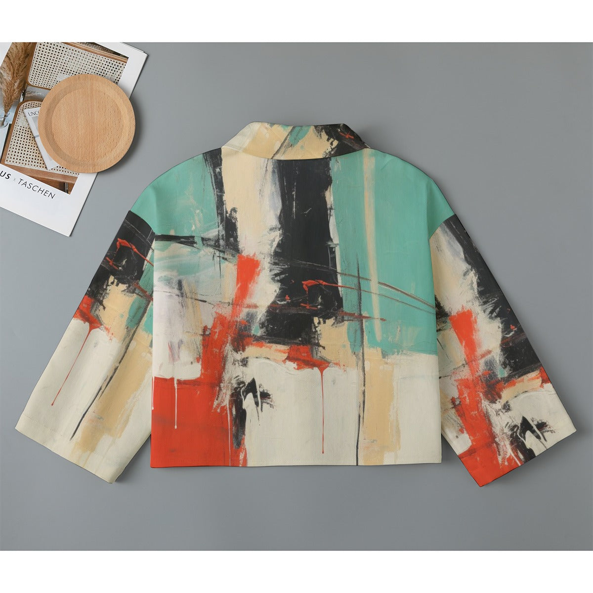 All-Over Print Women's Cropped Jacket | 245GSM Cotton