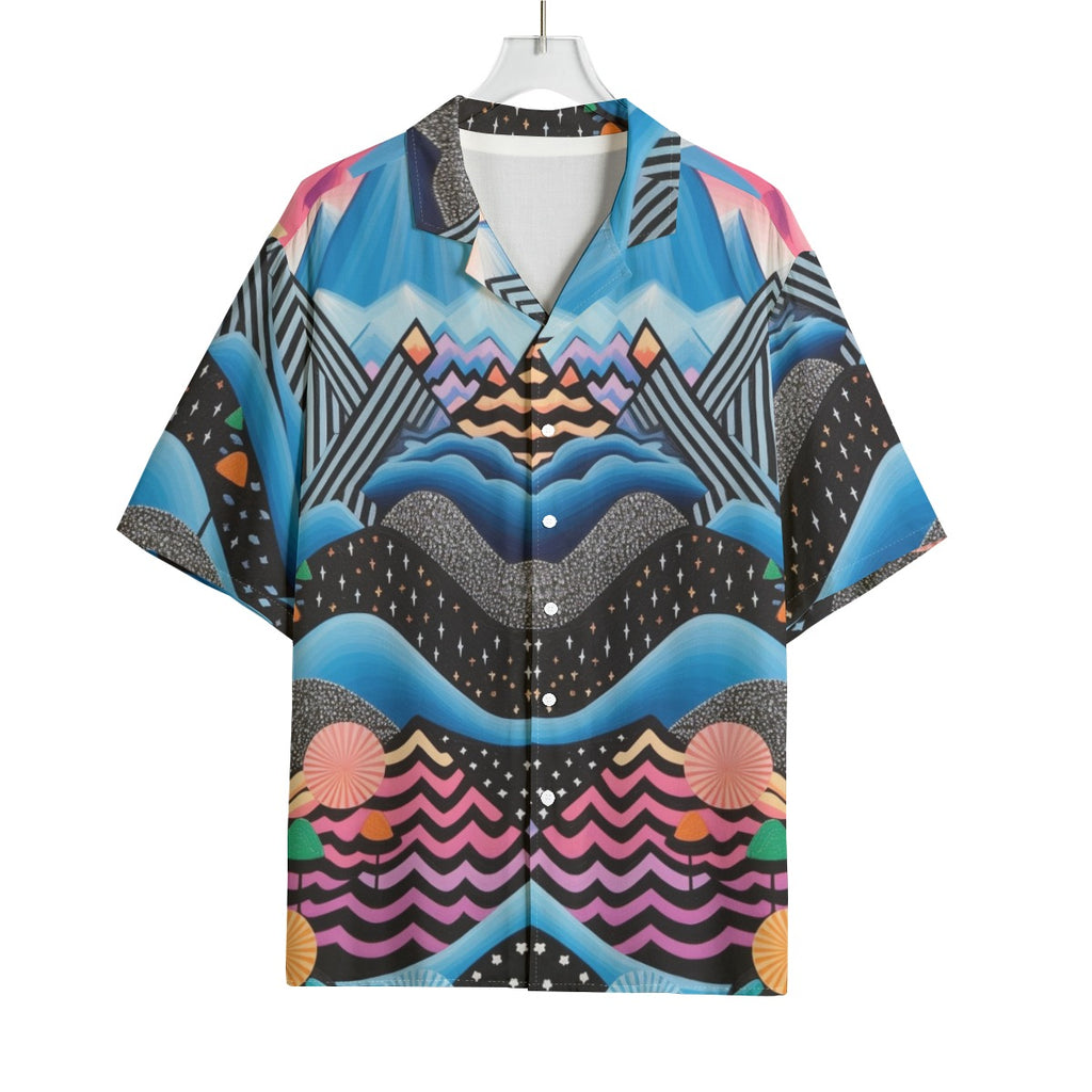 All-Over Print Men's Hawaiian Rayon Shirt | 115GSM Rayon