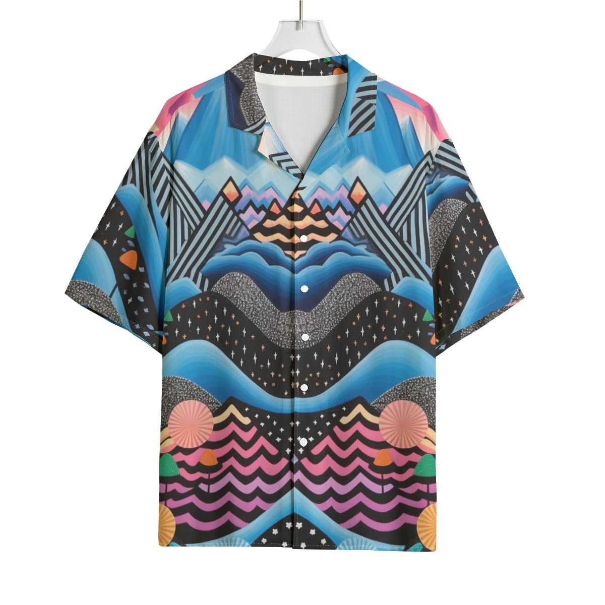 All-Over Print Men's Hawaiian Rayon Shirt | 115GSM Rayon
