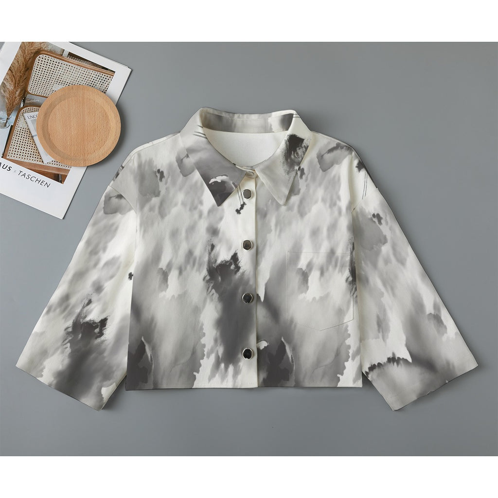All-Over Print Women's Cropped Jacket | Cotton