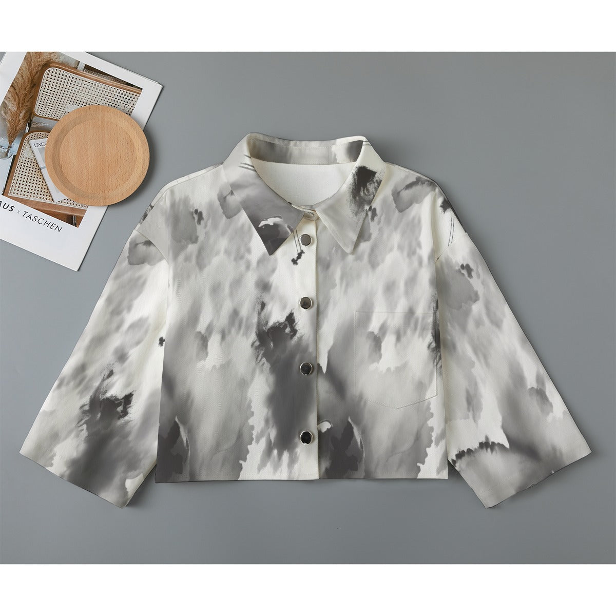 All-Over Print Women's Cropped Jacket | Cotton