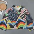 All-Over Print Women's Cropped Jacket | 245GSM Cotton