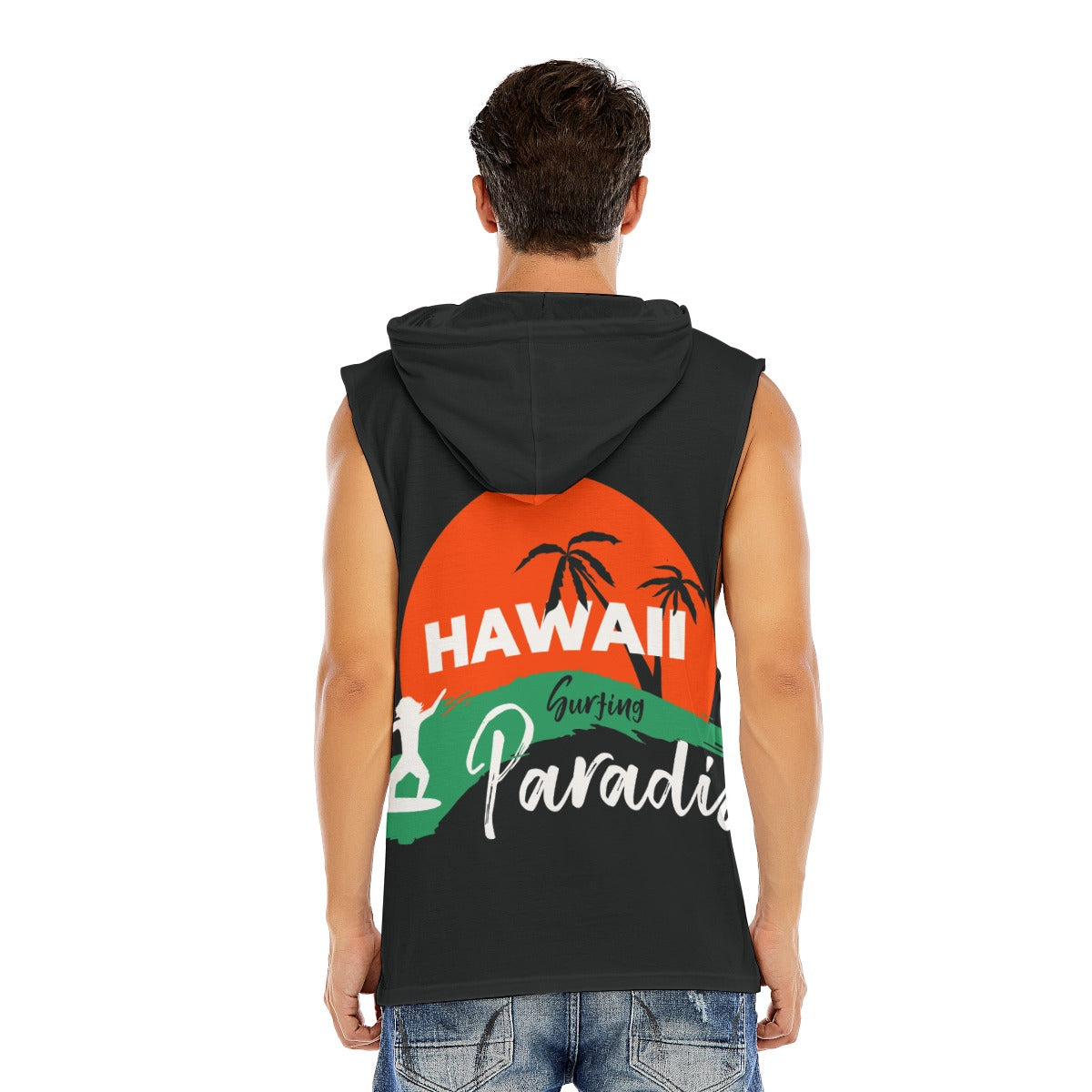 All-Over Print Men’s Sleeveless Pullover Hoodie