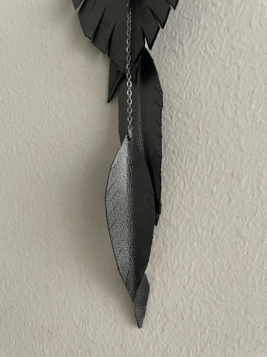 Leather earring
