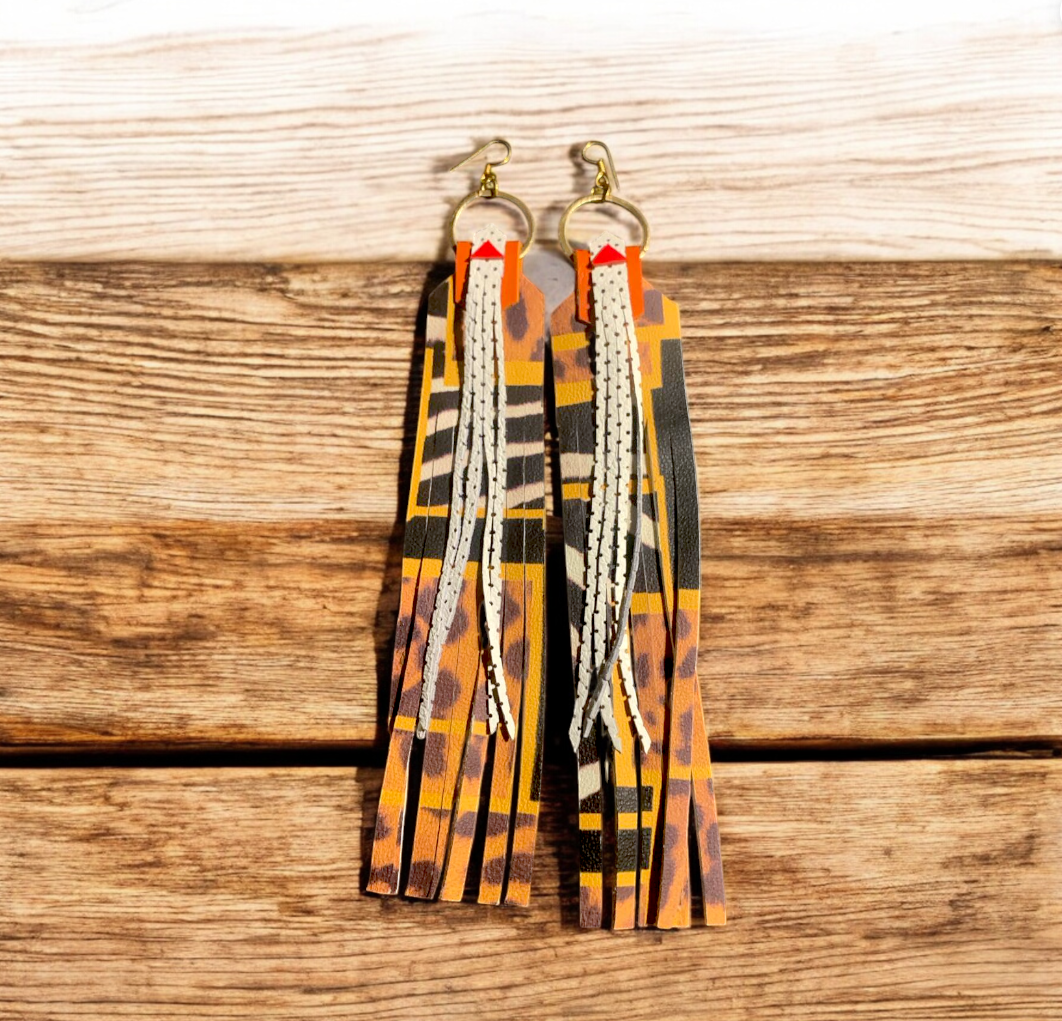 Handmade leather statement jewels