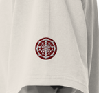 WHAT YOU SEE IS WHAT YOU GET, T-shirt sbiadita oversize con embroidery frontale e laterale
