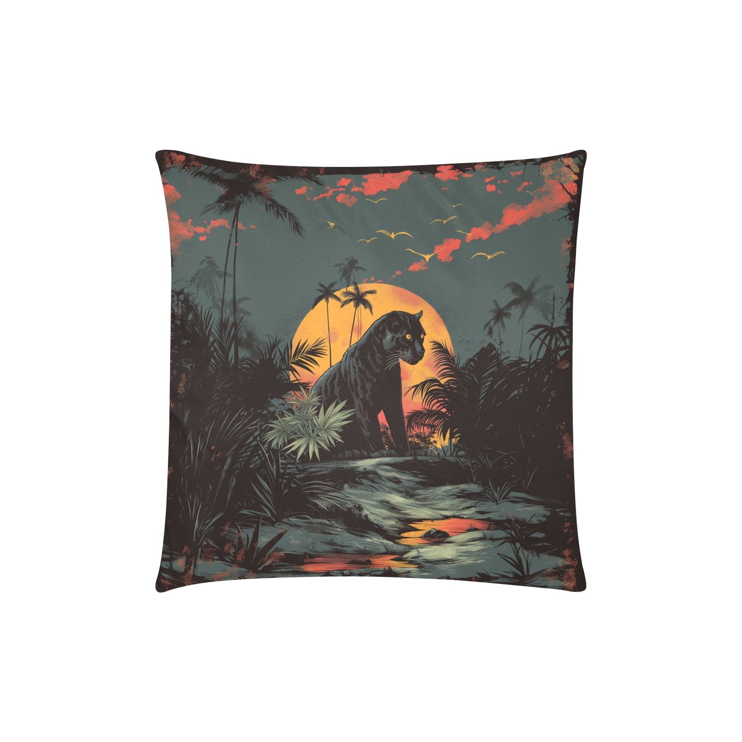 Pantera wildlife Custom Zippered Pillow Cases 18"x18" (Two Sides)