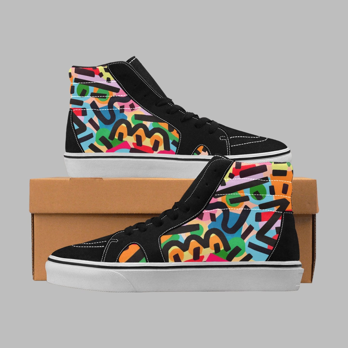 Women's High Top Canvas Shoes (Model E001-1)